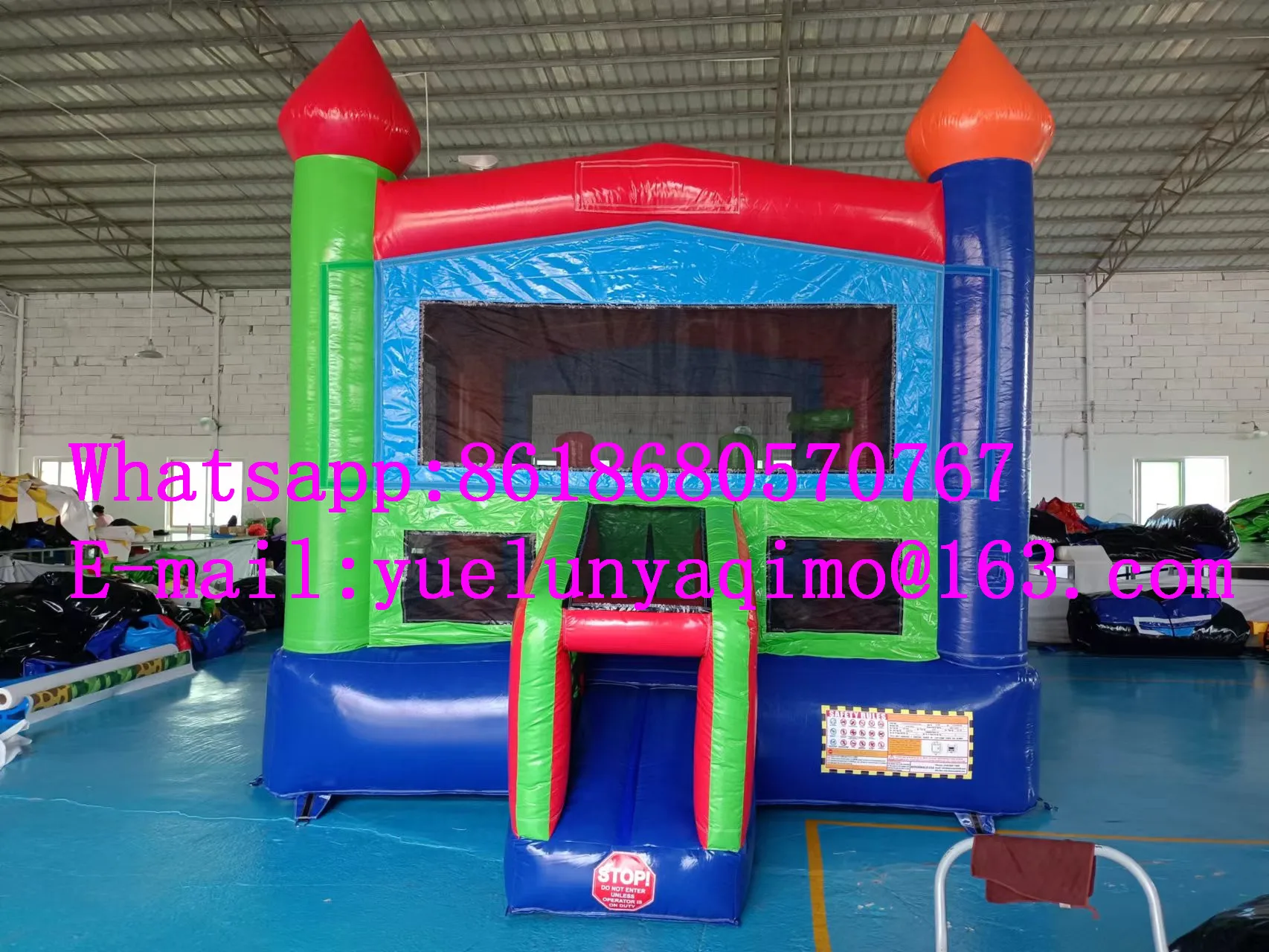 Factory direct selling commercial hot -selling inflatable slide, castle, trampoline combination YLY-012