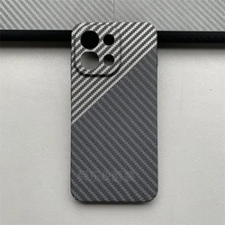 Carbon Fiber Texture Matte Hard Cover - Slim, Ultra - Thin, Shockproof Case - Oneplus 13T (Black and silver)