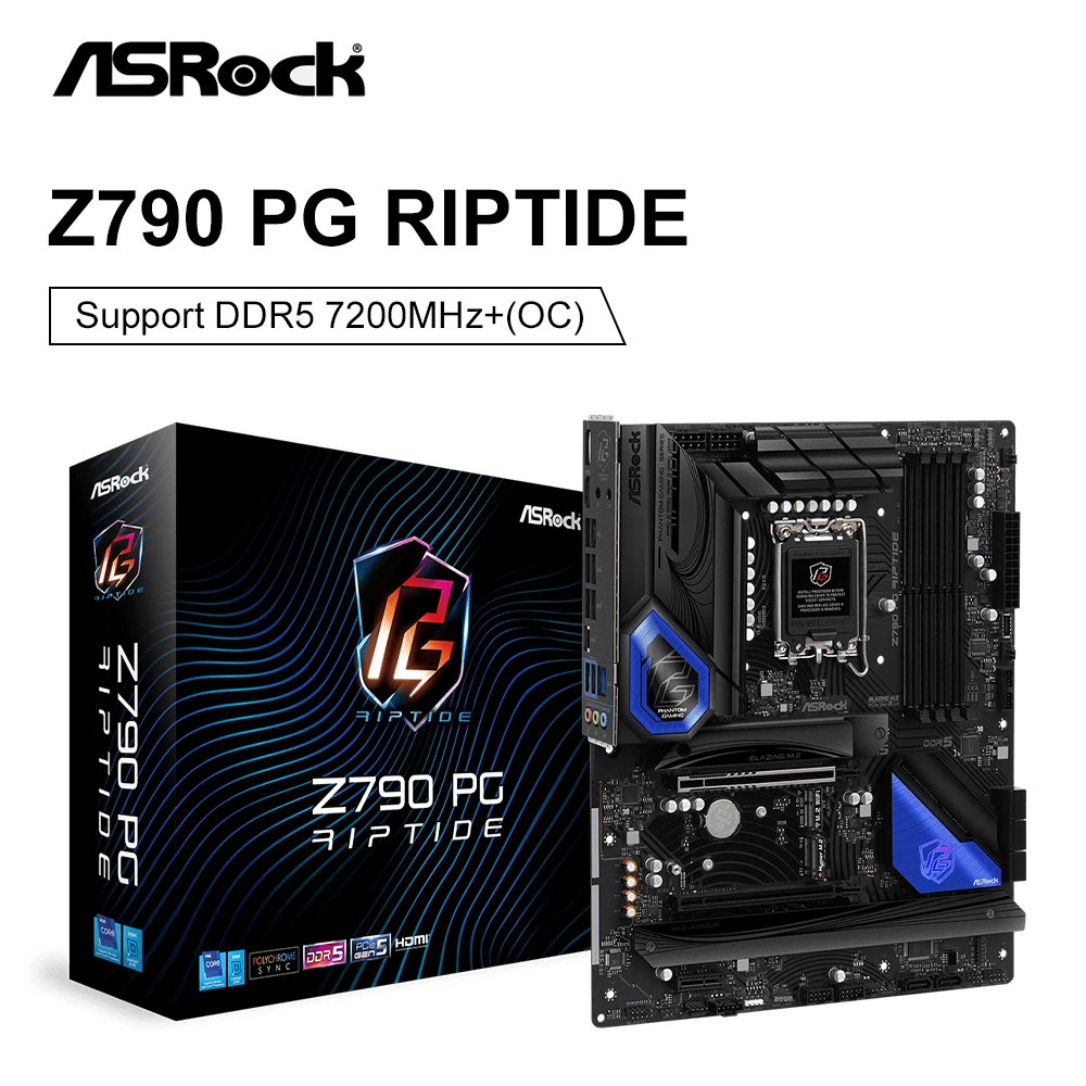 

Новая Материнская плата ASROCK Z790 PG Riptide DDR5 ATX Intel Z790 placa mae 192 гб поддержка 12 gen 13 gen LGA 1700 Intel CPU XMP PCIe 5,0