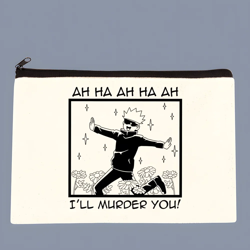 Jujutsu Kaisen Cartoon Ryomen Sukuna Itadori Yuji Okkotsu Yuta Gojo SatoruCanvas Card Coin Purse Female Cute Simple Zipper Bag