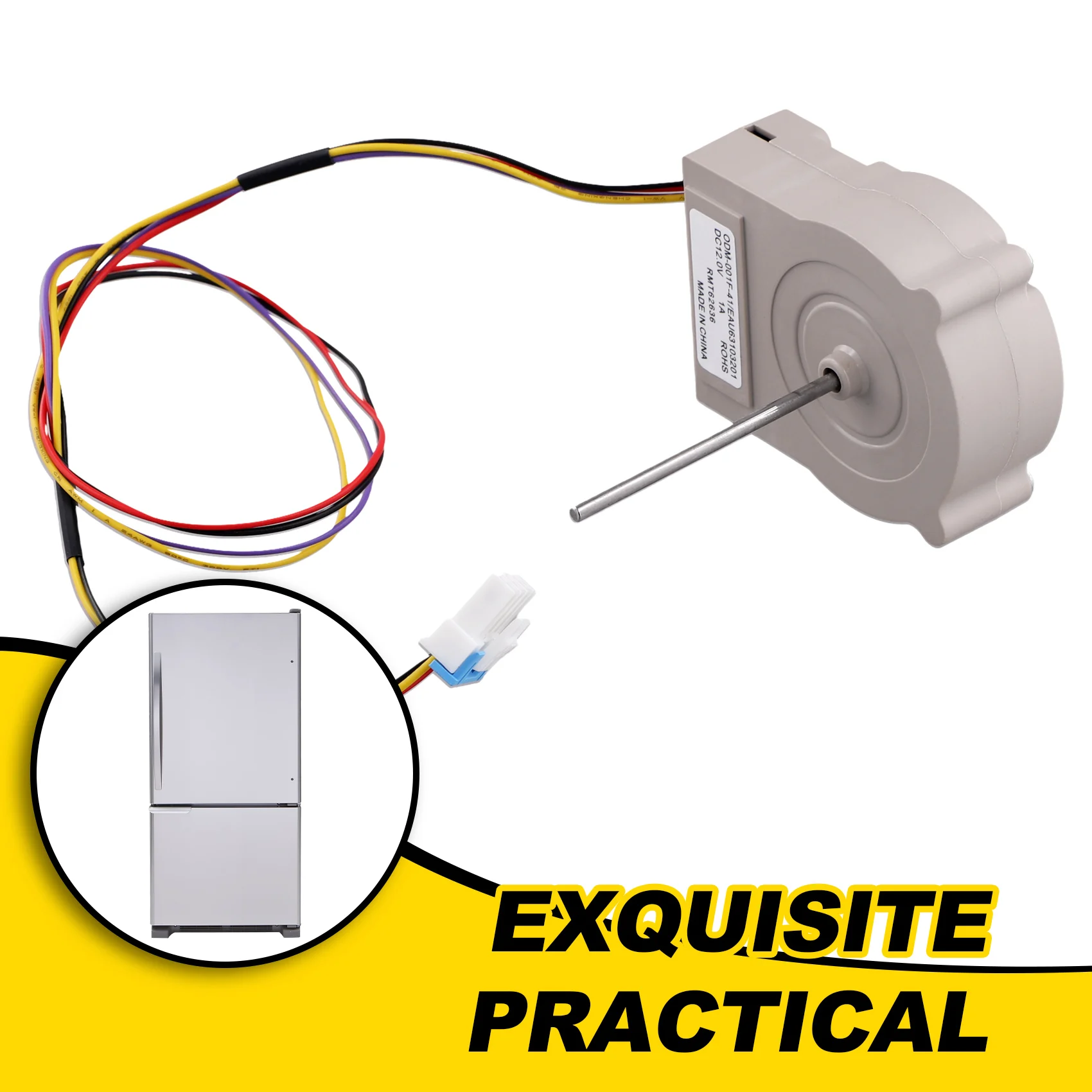 FZFZ EAU63103201 Refrigerator Evaporator Fan Motor for Refrigerator Mini Fridge Fan Motor Repair Replacement Part