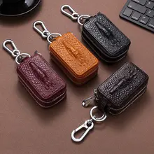 

2022 Crocodile Leather Key Case, Car Key Case, Universal Multifunctional Double-layer Zipper, Household Large-capacity Key Case