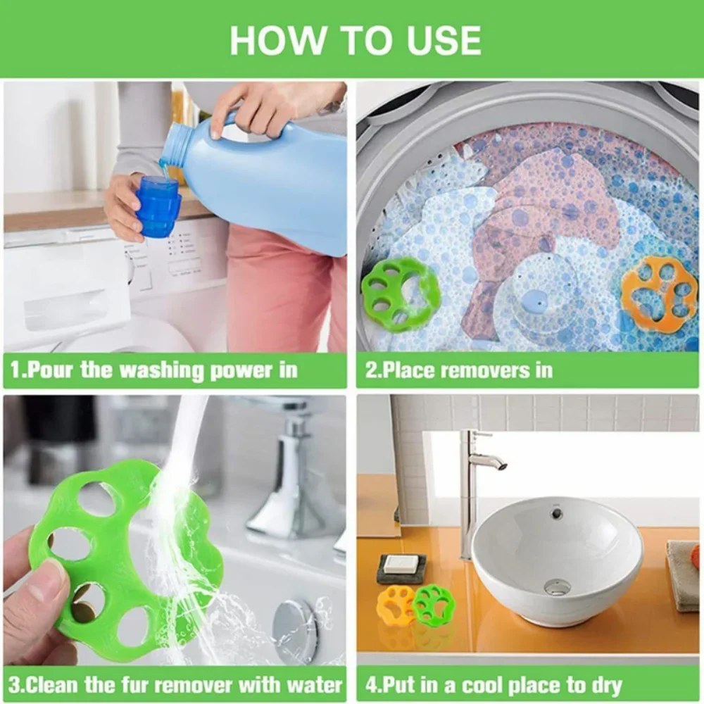 Pet Hair Remover Pet Hair Remover Washing Machine Hair Remover Reusable Cat Dog Fur Lint Clothes Dryer Cleaning Laundry Tools