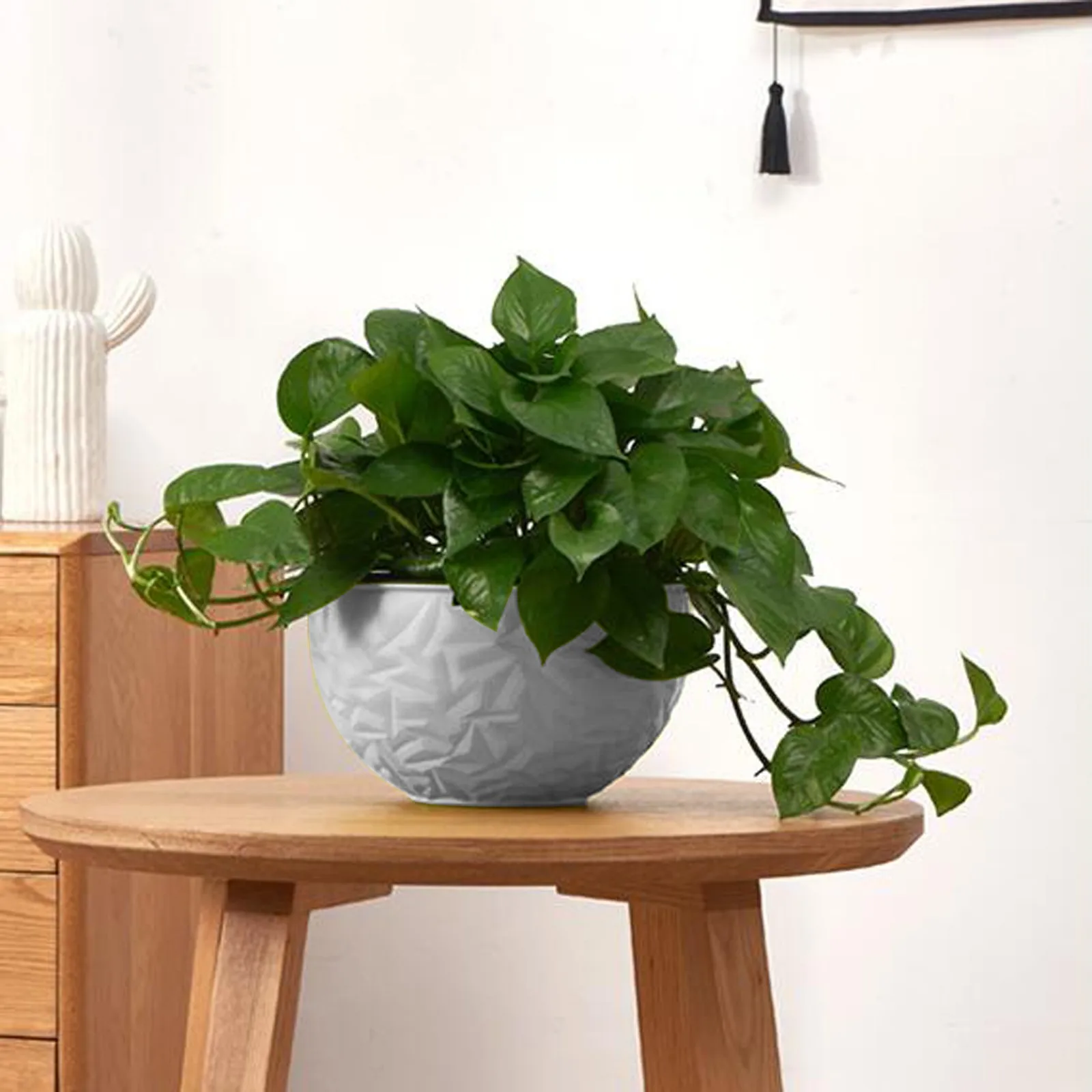 Hanging Planter Basket Outdoor Flower Pots Plant Containers White flower pot,plant hanger,wicker planter,hanging basket organizer
