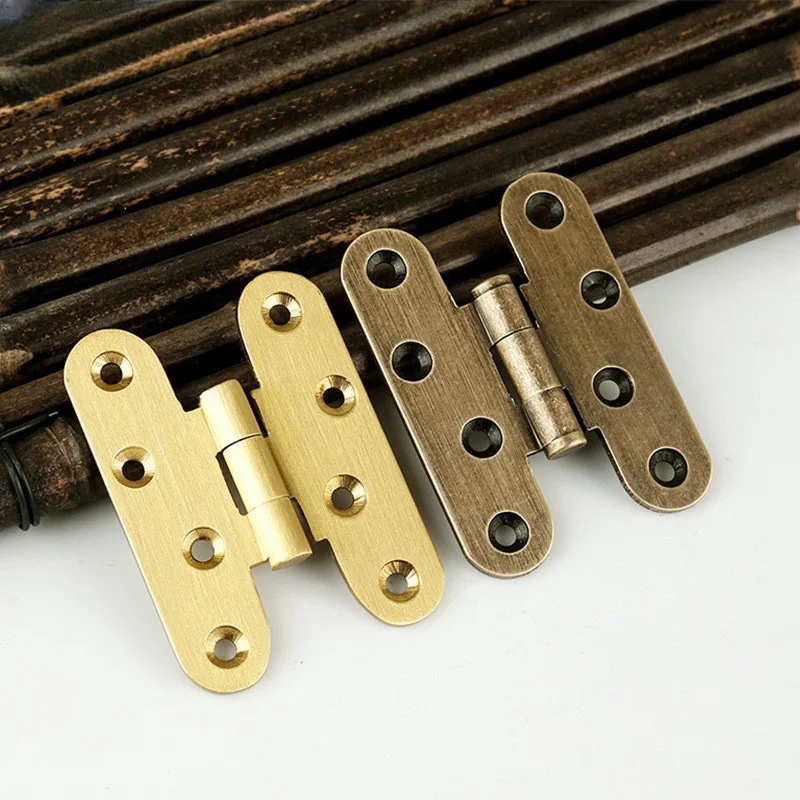 Dobradiças de Latão Antigo Móveis de Bronze Gabinete Gaveta Dobradiça Jóias Vintage Caixa de Madeira Ferragens Peças