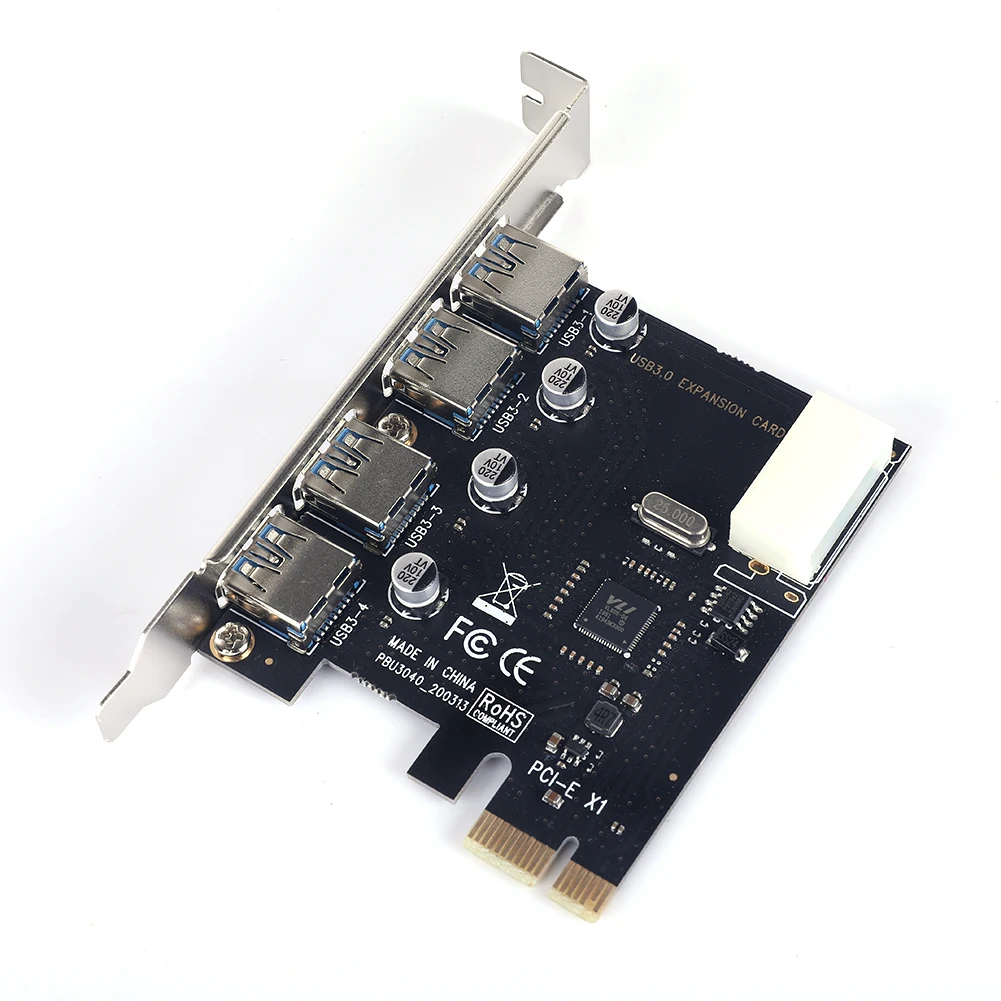 Interface Extension Protection Card Computer Notebook PCIE Expansion Card 4 Ports PCI Express High-speed Computer Adapter