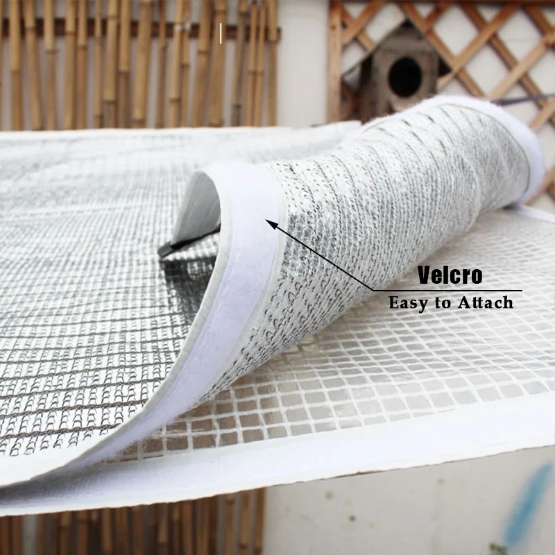 Doppels chicht Sonnenschutz Regenschutz Stoff Garten Gitter Plane Aluminium folie Sonnenschutz Segel Pflanzen Regenschutz Sonnenschutz Schatten Stoff – Detail 4