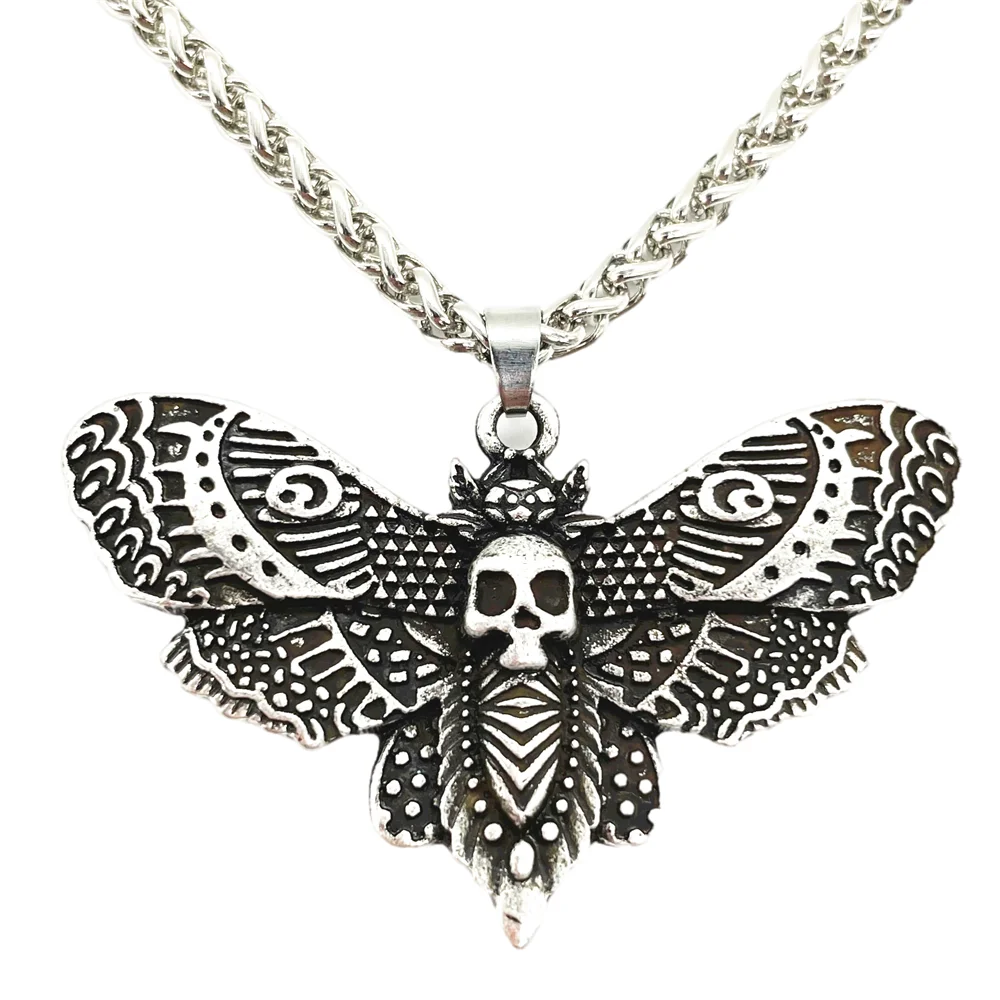 

Nostalgia Skull Jewelry Insect Death Moth Jewelry Gothic Butterfly Pendant Necklace Dropshipping