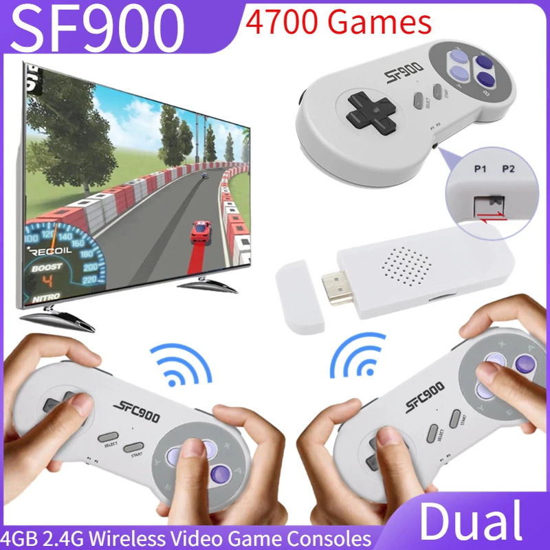 SF900 Retro Game Mini Game Stick Built in 5000 Games Video Game Console for Super  Nintendo SNES NES 2.4G Wireless Gamepad Gaming - AliExpress