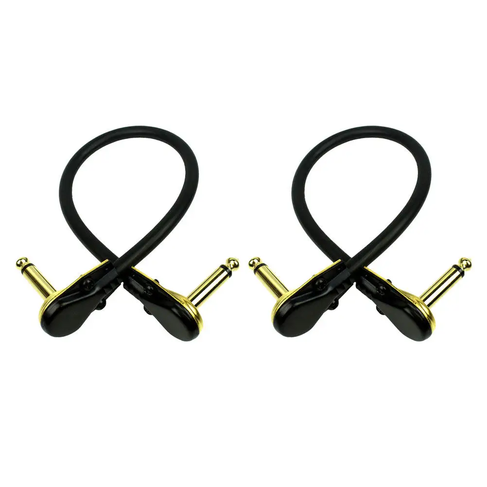 2Pcs 효과 케이블 기타 악기 연결 와이어 구리 소재 고음질 소음 감소 일렉트릭 기타 베이스 키보드