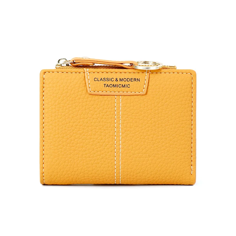 Women's Wallet Short 2023 New Fashion Zipper Two-fold Wallet Female Multi-function Coin Purse