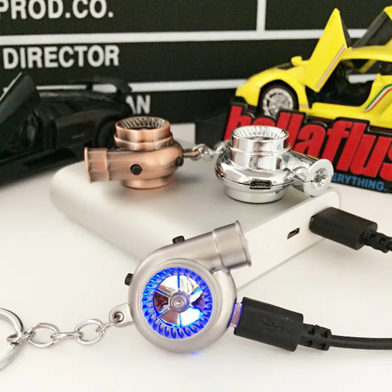 Usb Rechargeable Turbo Keychain Spinner With Sound and Led Light Mini