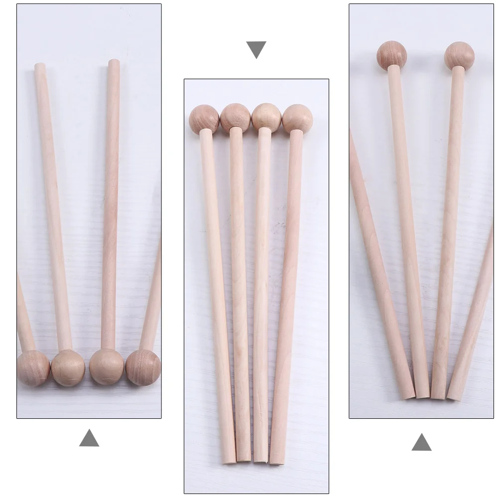 Wood Mallets Xylophone Drumsticks Glockenspiel Mallets Drum Sticks Percussion Instruments Musical Instruments Rhythm 12Pcs