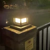 Waterproof Led Light Fence Lamp Solar Panel Pipe Garden Street Solar Powered Landscape Lamp Light Hot Solar Pillar Post Cap New 5