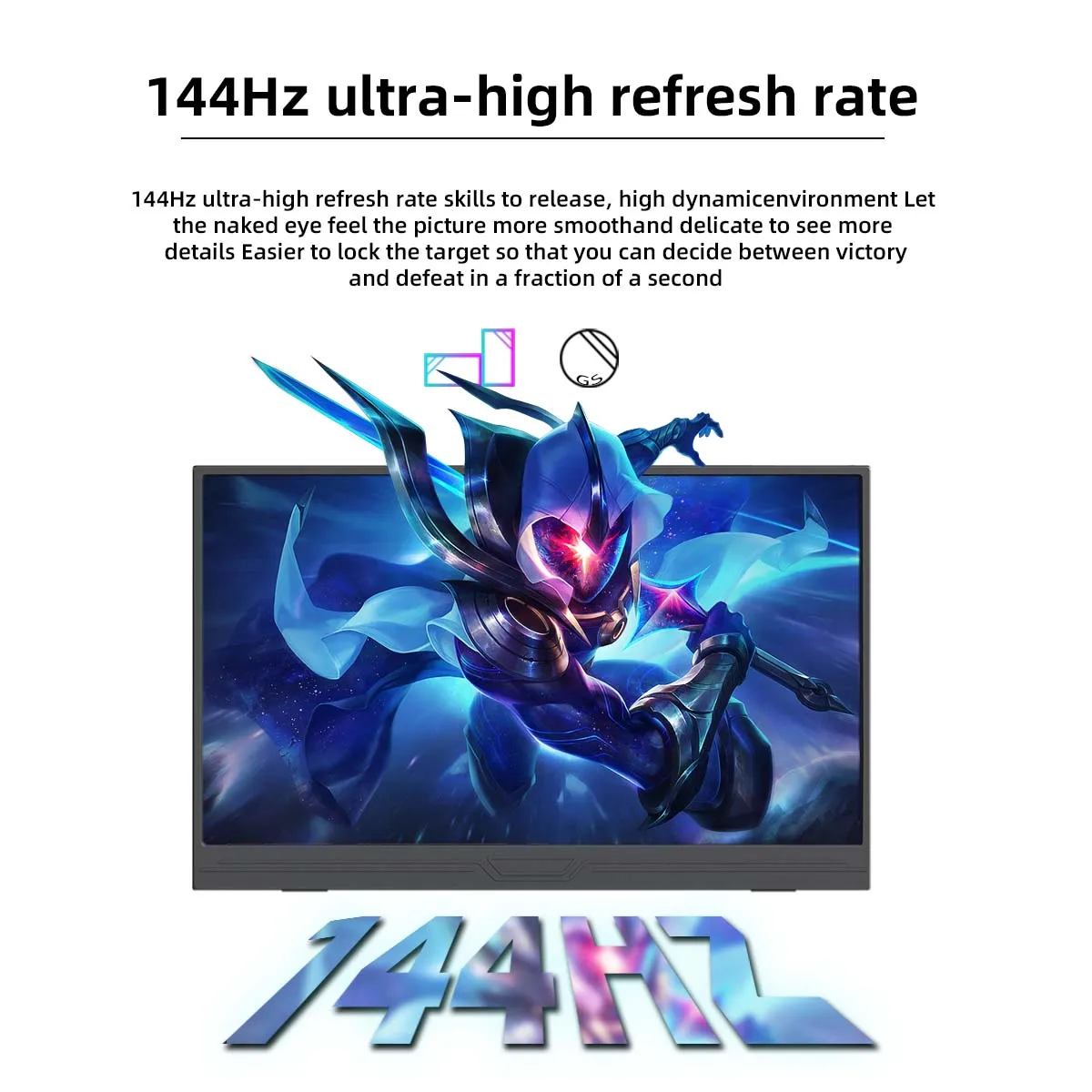  144HZ 15.6 ġ Ʈ 100% sRGB 1920*1080 ޴ ÷, XBox PS4 Ps5 Pc, ޴ ȭ PC ͽټ ġ