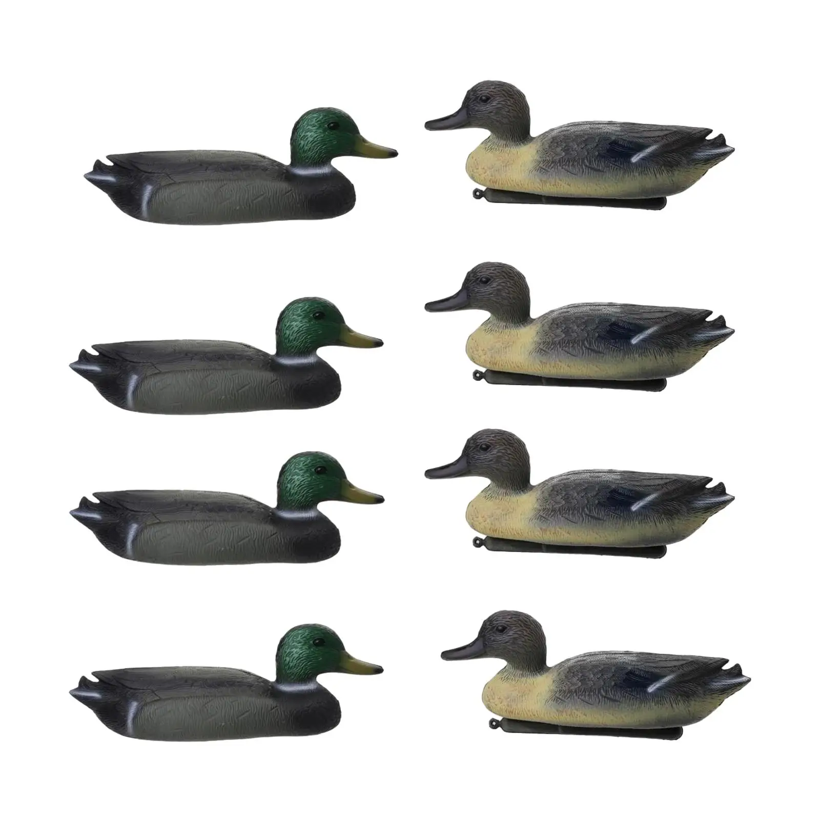8Pcs Realistico 3D Duck Decoy Hollow Hunting Decoy Duck Hunting Shooting Maschio/Drake Duck Decoy Garden Yard Decor Ornamenti Per Prato