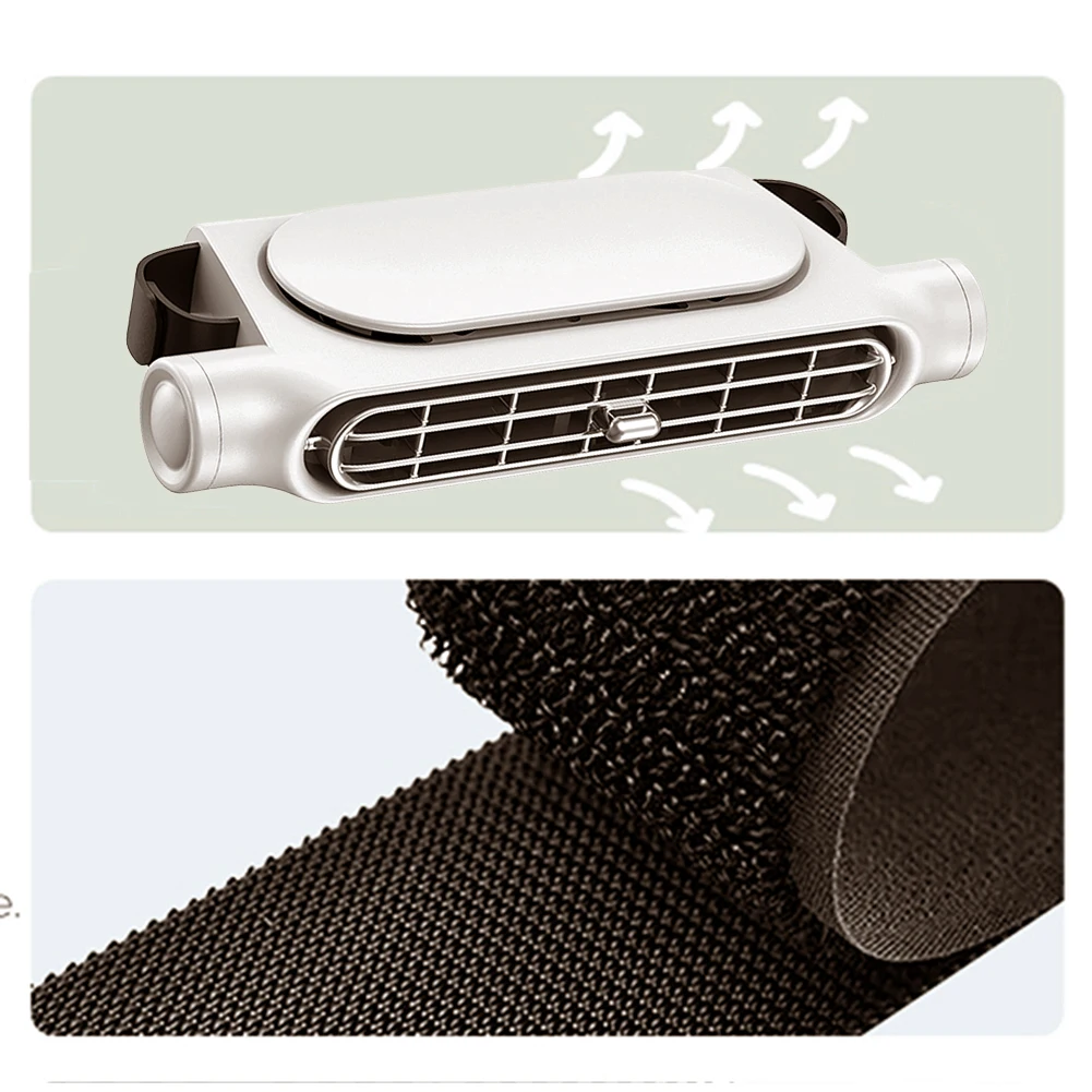 Portable Car Seat Fan 3 Speeds Adjustable Car Seat Headrest Fan USB Powered Car Seat Cooling Fan for Front Rear Seat Passenger