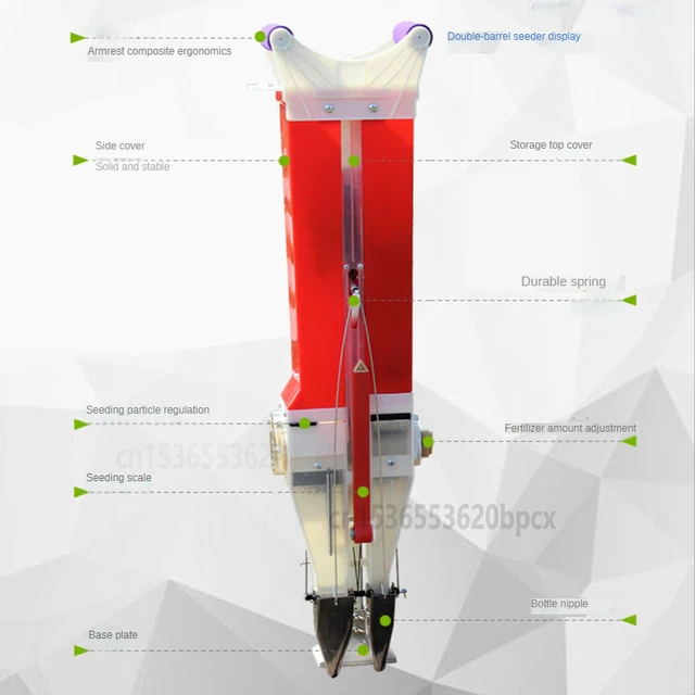 Hordozható Kézi Mini Vetőmag Kukorica Szójabab Mogyoró Pamut Ultra Könnyű, Könnyű Növényi Ültetvényes Munkatakaró Egy / Dupla Cső - Image 6
