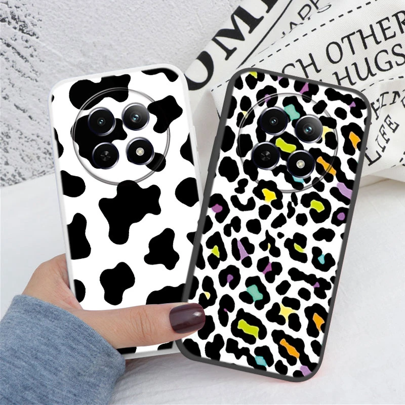 Saqmkil Coque Pour Xiaomi Redmi Note 14 4G 6,67", Léopard Motif