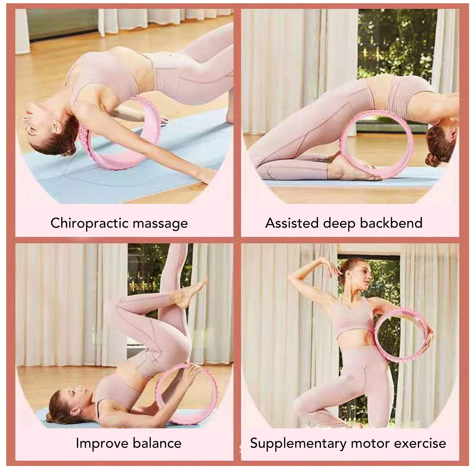 Back Cracker Wheel Floating Points Deep Tissue Massage Back Stretcher Roller Wheel For Beginners