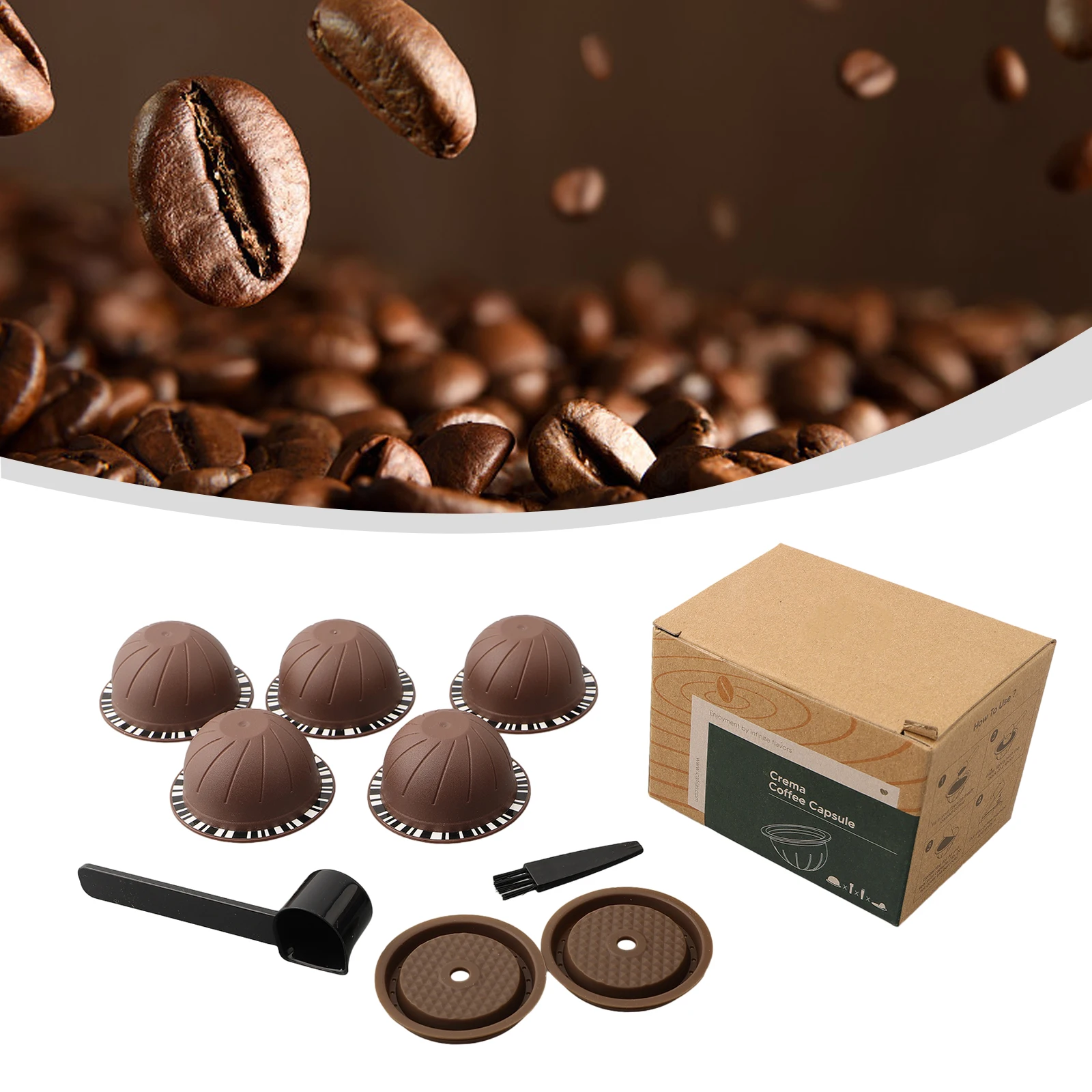 Capsule Capsule Capsule Tappo Coperchi Per Capsule Ricaricate Nespresso Vertuoline Riutilizzabili-Vertuo Conveniente Ed Efficace