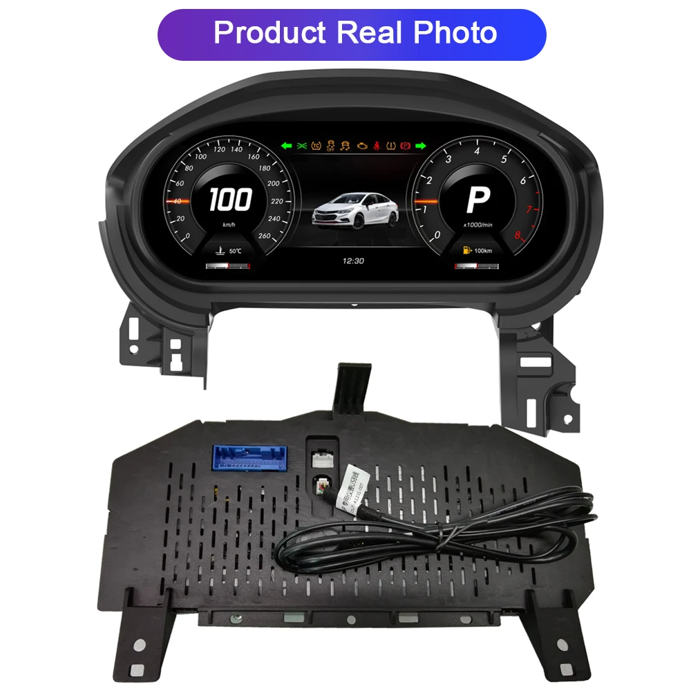 Panel de instrumentos LCD Carbar de 12.3 pulgadas para Chevrolet Cruze 2015-2020, generación Monza, grupo de instrumentos digitales para coche, Holen Astra Opel 6