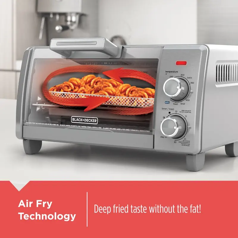 

‘N Air Fry 4- Toaster Oven, Silver & Black, TO1787SS