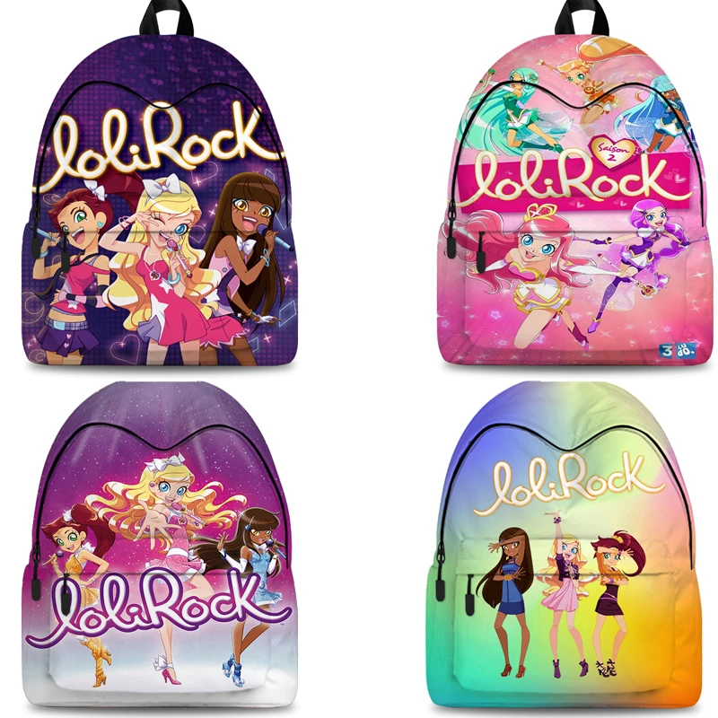

New LoliRock Backpack Girls Knapsack Kawaii Cartoon Backpacks for Kids Children Backpack Rock Girl School Bag Women Bags Mochila