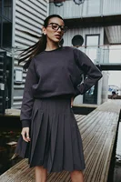 AS AW25 trendy oversize Sports wear + Quick-drying pleat skirt cover knee set woman clothes
