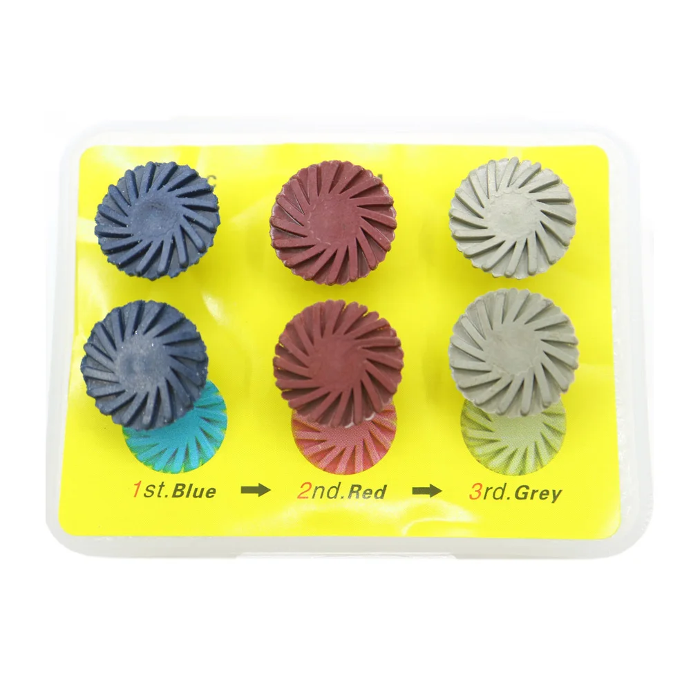 

Dental Rubber Polisher Composite Resin Polishing Disc Diamond System RA Disc 14mm Wheel Spiral Flex Brush Burs