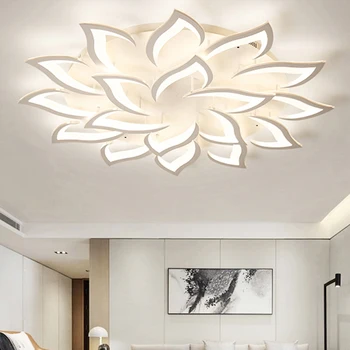 Modern LED Ceiling Light fixture Flower Design chandelier Dimmable Home Lighting Kitchen Living room Bedroom Ceiling Lamp lustre