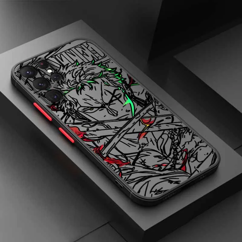 Coole Anime Neue One Piece Hülle für Samsung S25 S24 S23 S22 S21 S20 S10 FE Ultra Plus Lite Mattierte Durchscheinende Weiche Handyhülle – Detail 10