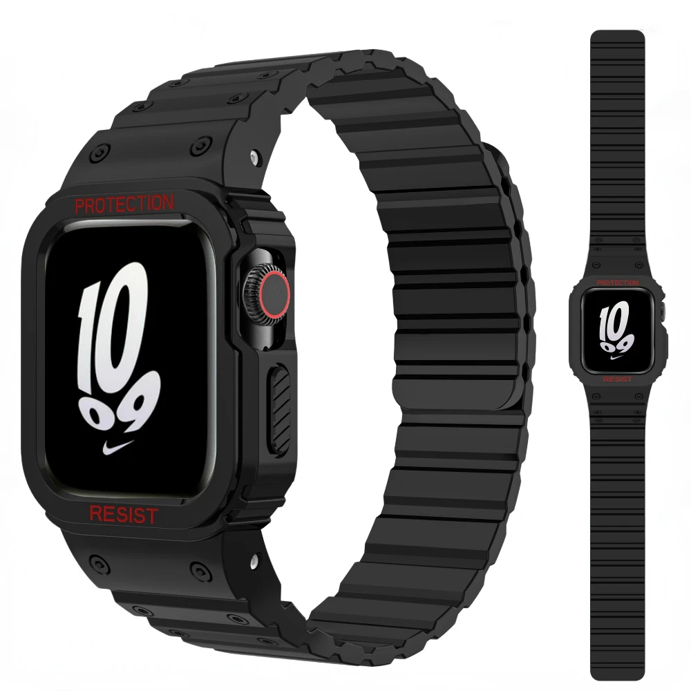 

Silicone Strap for Apple Watch Band 49mm 45mm 41mm 44mm 40mm 42mm 38mm Magnetic Bracelet iWatch Series Ultra 8 7 6 5 4 3 SE Band