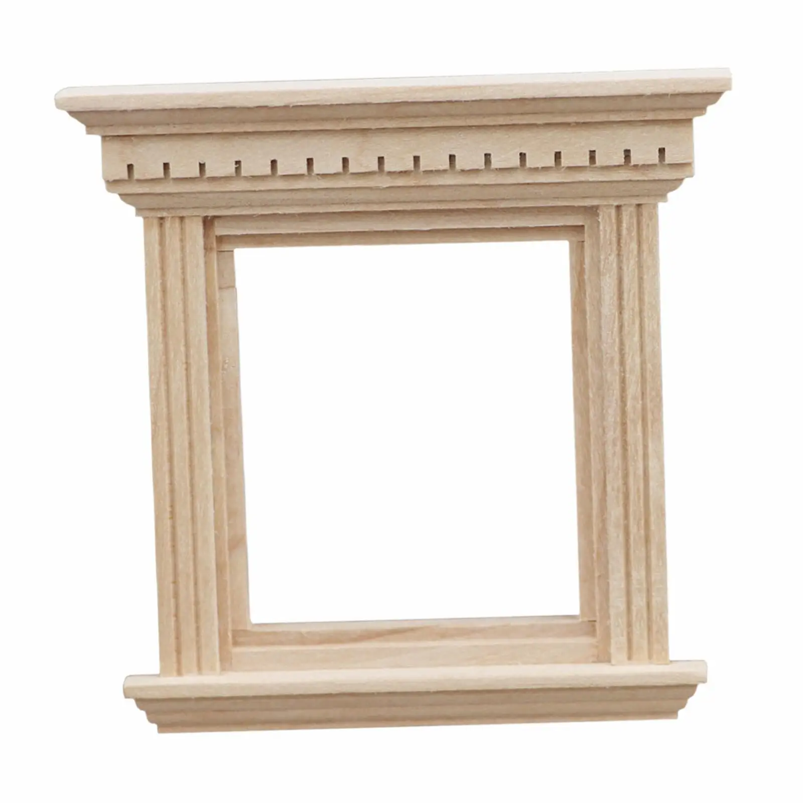 

1:12 Scale Doll House Wooden Window Miniature Craft Versatile Realistic Furniture Accessories Decoration for Dollhouse Bedroom