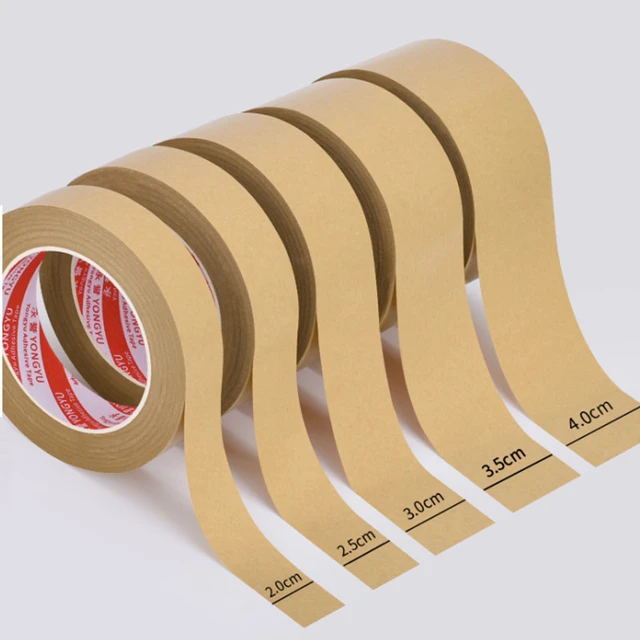 1 Roll 23m Gummed Kraft Paper Brown Bundled Adhesive Masking Paper