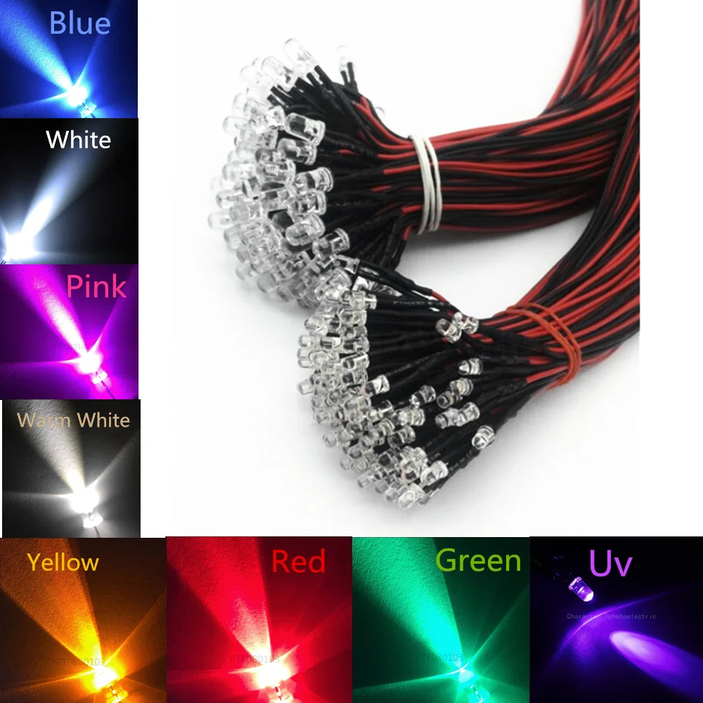 รูปสินค้า LED ไดโอด หลากหลายขนาดและสี สำหรับโปรเจกต์ DIY