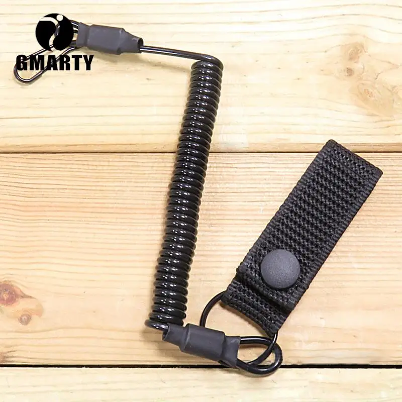 

2021 Anti-lost Elastic Lanyard Rope Military Spring Safety Strap Tactical Gun RopeNew wholesale