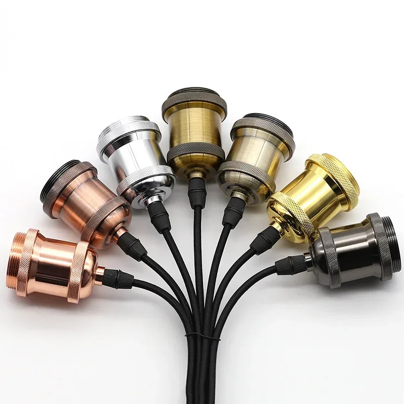 Vintage Pendant Light Base E27 Retro Industrial Pendant Lamp Simple Hanging Lights 110V 220V Fixtures E27 for Restaura 1M lamp holder lamp bulb holder lamp base pendant light hook