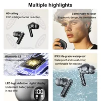 For Xiaomi iPhone, Bluetooth Earphones Wireless Headphones Bluetooth-5.3 Headsets HiFi Surround Stereo TWS Pods Earbuds S510 Pro 5