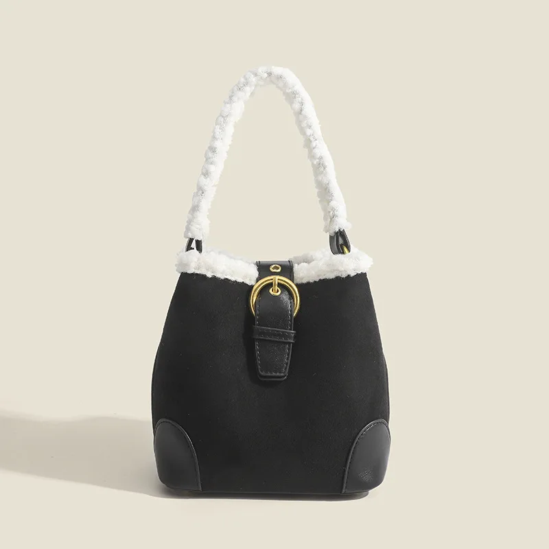 Vintage Small Bucket Bag Women Casual Daily Use Handheld Crossbody Bag Simple High Quality Fashionable Tote Bag for Ladies