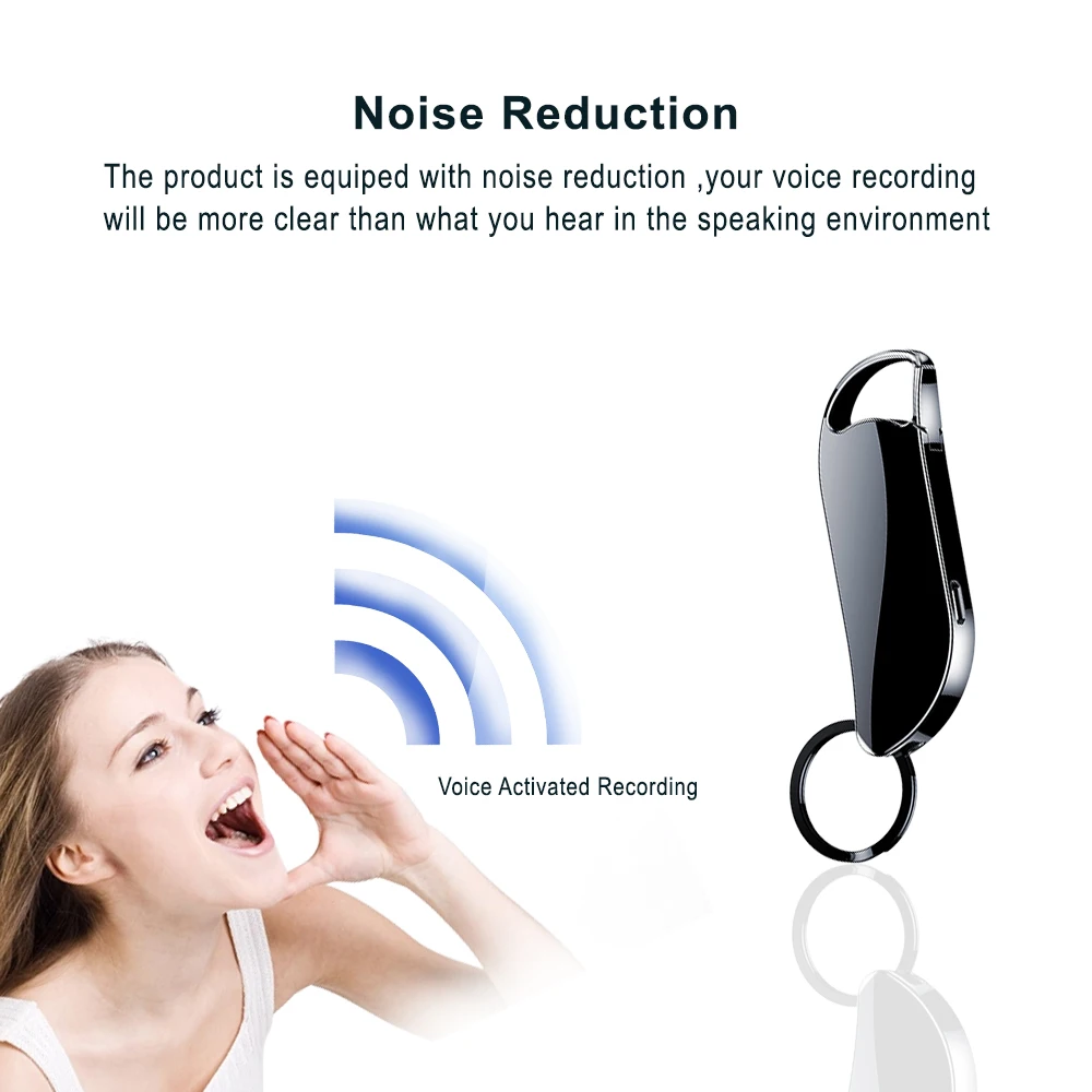 Vandlion Smart Audio Voice Recorder 32GB 64GB 128G HD Noise Reduction Dictaphone Rechargeable Audio Recording for Meeting Study