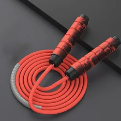 Heavy Foam Grip Jump Rope for Fitness and Strength Training Workouts (Red - 9mm)