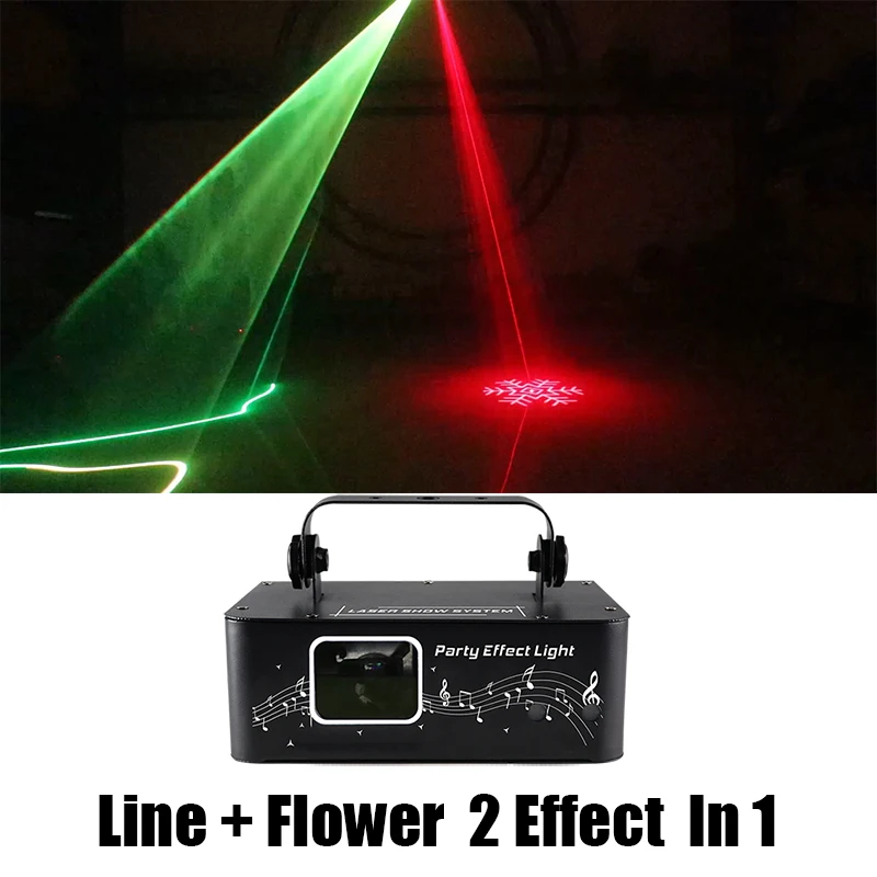 Disco Lights Beam Line Scanner Con Rg Flower Laser Projector Stage Effect Light 2 In 1 Per Dj Club Ktv Party Holiday Wedding