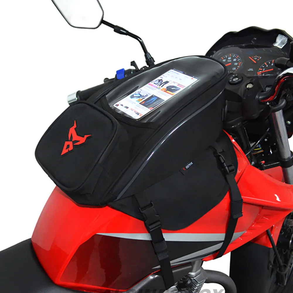 MOTOCENTRIC 오토바이 탱크 가방, 방수 오토바이 연료 탱크 가방, 모토 사이클링 숄더 싱글 백, 라이딩 여행 배낭