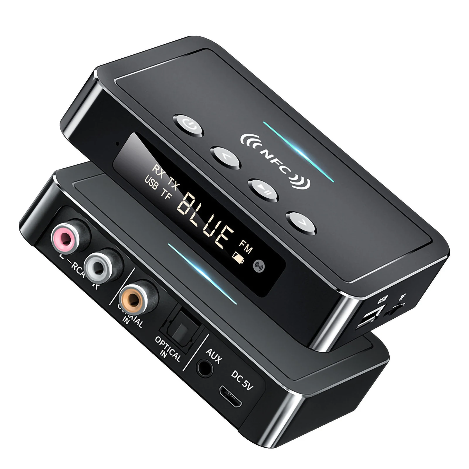 

Приемник Bluetooth 5,0, передатчик, FM, стерео, AUX, разъем 3,5 мм, RCA, оптический, громкая связь, Стандартный беспроводной аудио адаптер, ТВ, автомобильный разговор