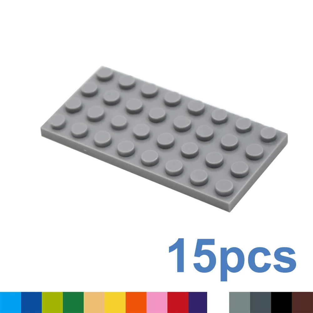 15 stücke DIY Bausteine Dünne Zahlen Bricks 4x8 Punkte 12 Farbe Pädagogisches Kreative Kompatibel Mit Marke Spielzeug für Kinder 3035