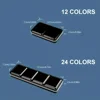 SeamiArt 12/24Grid Black Watercolor Paint Tin Box Painting Palette Portable Paint Palette Tray for Half/Full Pan Art Supplies 3