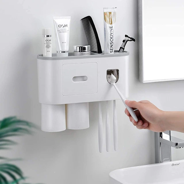 Distributeur automatique de dentifrice Salle de bain Auto-adhésif