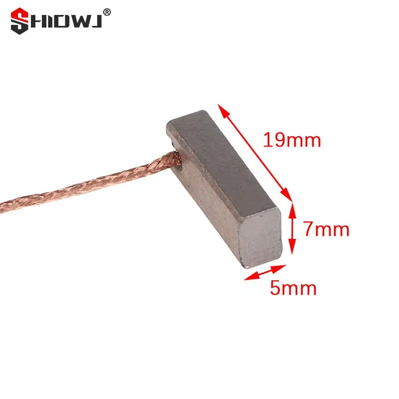 Electric Generator Motor Carbon Brushes Car Alternator Power Tools Generic Car Regulator Copper 5*7*19mm 10pcs carbon brushes