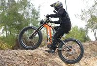Vélo électrique HEZZO K9, moteur 1500W, batterie 52V21AH, cadre en fibre de carbone, pneus larges 26×4,5 pouces, frein à disque hydraulique, vélo électrique tout-terrain de montagne 8